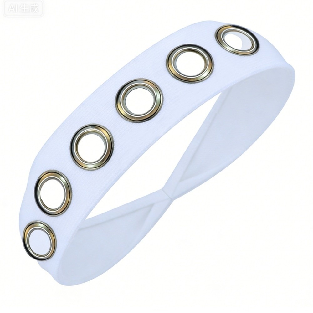 Pilates Yoga Circle - ที่คาดผมโลหะสีพื้นแบบกลวง ลายเม็ดมะม่วงหิมพานต์ สไตล์พังก์ ห่วงโลหะ ร็อค สตีมพังก์
