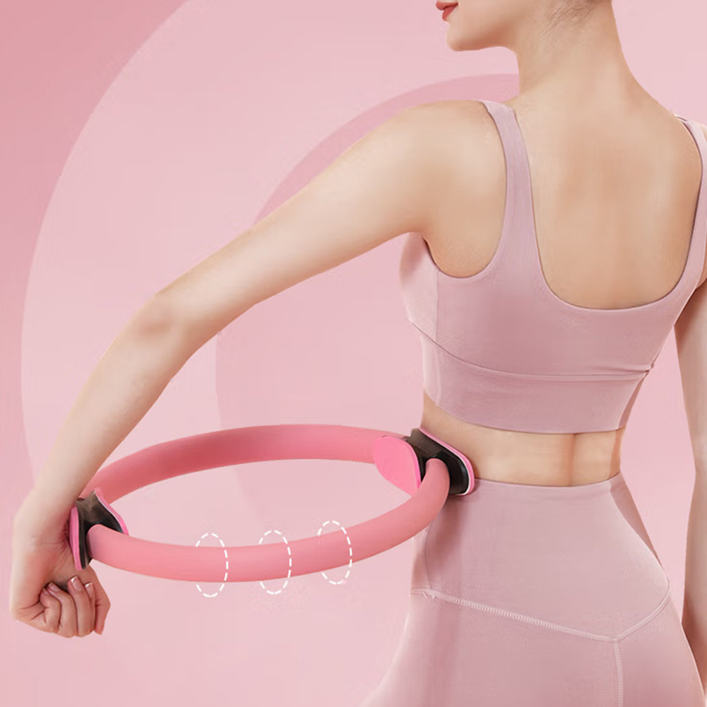 Pilates Yoga Ring - แหวนพิลาทิส แหวนออกกำลังกาย วงกลมออกกำลังกายแบบพกพา อุปกรณ์ออกกำลังกายแบบยืดหยุ่นสำหรับกระชับต้นขาด้านในและด้านนอก