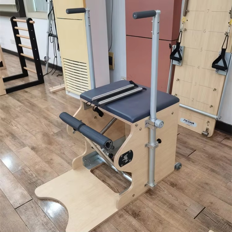 Pilates Yoga Home Workout - ชุดอุปกรณ์ออกกำลังกายสำหรับใช้ในบ้านระดับมืออาชีพ YTYIN | เครื่องปฏิรูปกายแบบพิลาทิสทำจากไม้โอ๊ค, เก้าอี้วันด้าสำหรับโยคะและการออกกำลังกาย