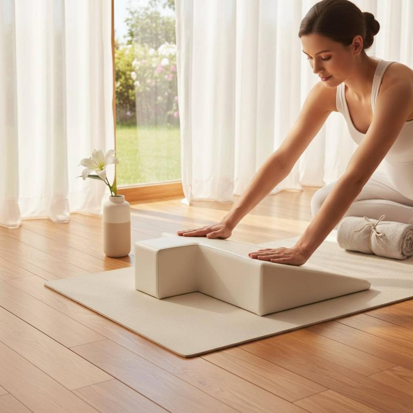 Pilates & Yoga Unleashed Studio Tuckahoe - เบาะรองหลังสำหรับคุณแม่ตั้งครรภ์ โฟมหนาแน่น หมอนออกกำลังกาย อุปกรณ์เสริมสำหรับพิลาทิส ใช้กับเครื่องพิลาทิส รีฟอร์มเมอร์