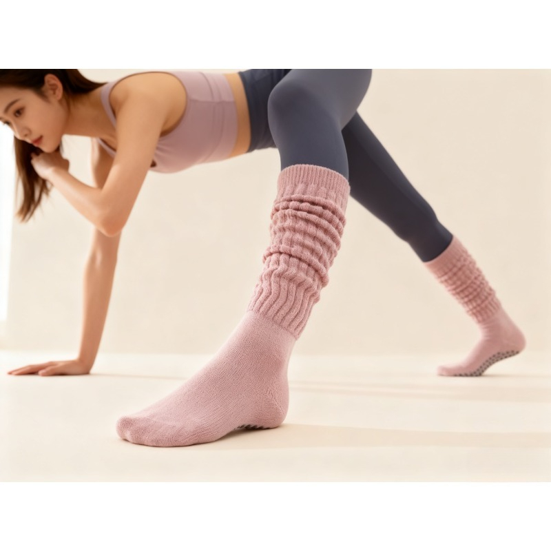 ถุงเท้าโยคะผ้าฝ้ายกันลื่นสำหรั - Youtube Yoga Pilates บทวิจารณ์และราคา