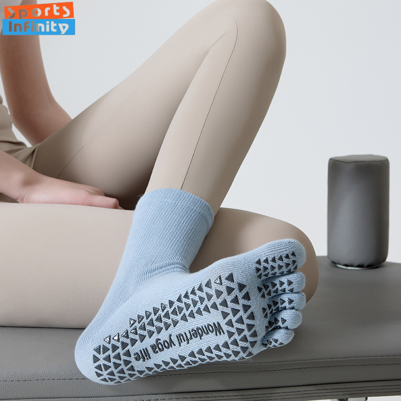 ถุงเท้าโยคะแบบห้านิ้วแยกนิ้ว ป - Youtube Yoga Pilates บทวิจารณ์และราคา