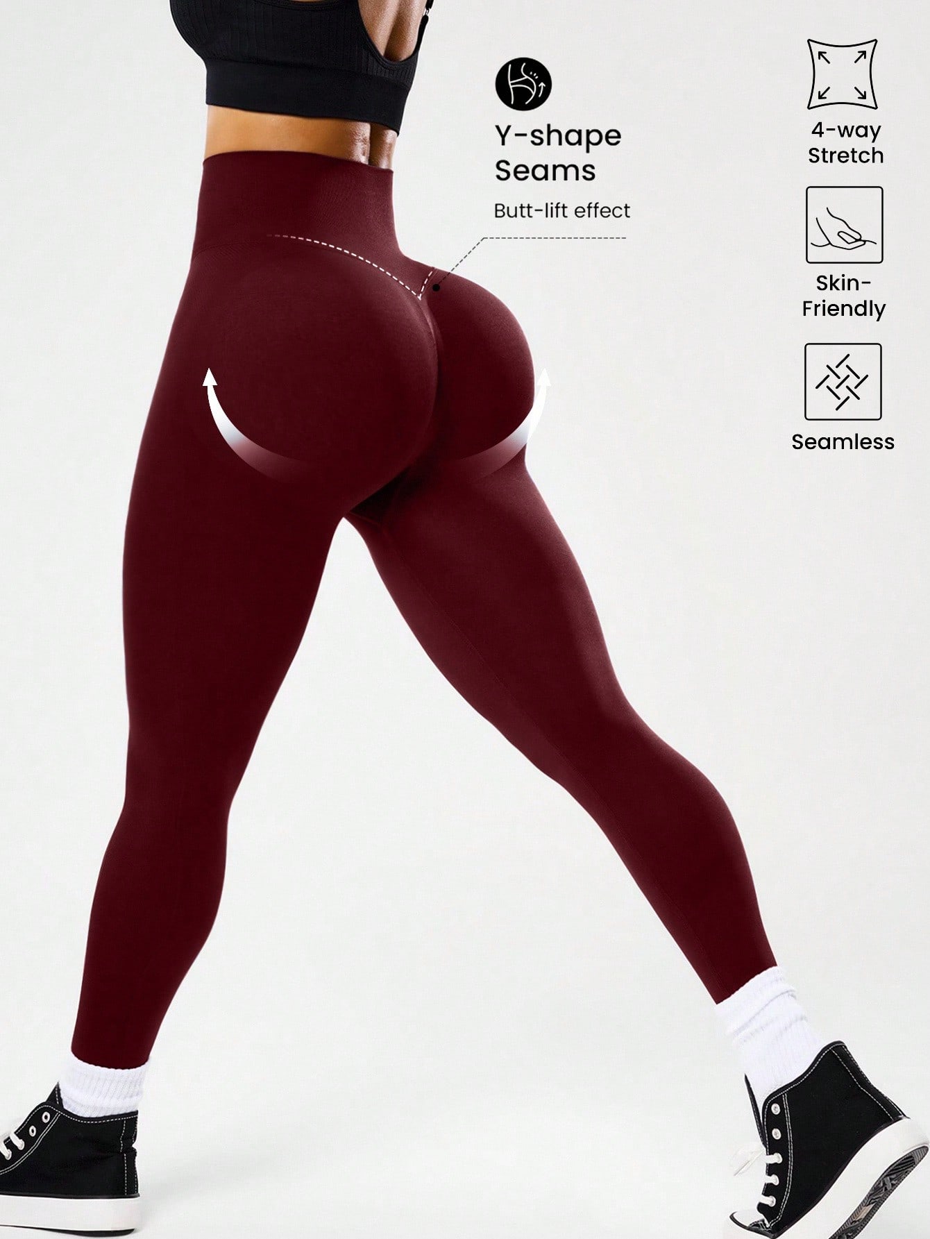 กางเกงโยคะเอวสูงไร้ตะเข็บสำหรั - Pilates Yoga Outfit บทวิจารณ์และราคา