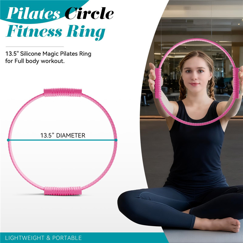 วงแหวนโยคะซิลิโคนแบบมีหูจับสอง - Pilates Yoga Ring บทวิจารณ์และราคา